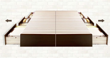 引出しBOXは左右どちら側でも設置が可能